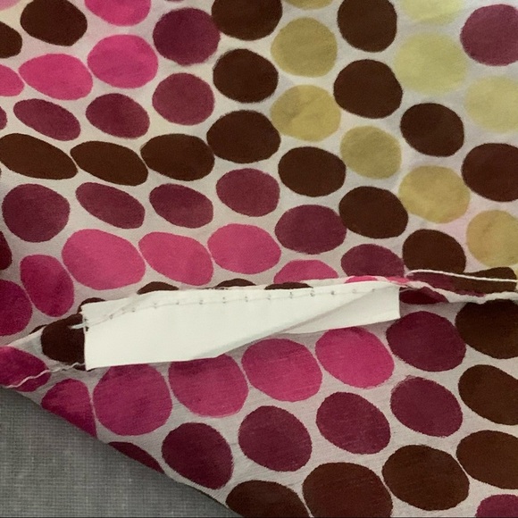 MILLY Vintage Silk Abstract Print Spaghetti Strap Drawstring Top Camisole - Picture 12 of 13